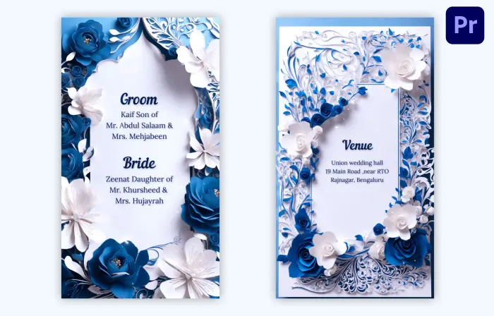 Impressive 3D Design Muslim Wedding Invite Instagram Story